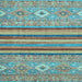 Square Machine Washable Abstract Light Blue Modern Rug, wshabs2480lblu