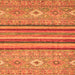 Square Machine Washable Abstract Orange Modern Area Rugs, wshabs2480org