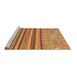 Sideview of Machine Washable Abstract Brown Modern Rug, wshabs2480brn