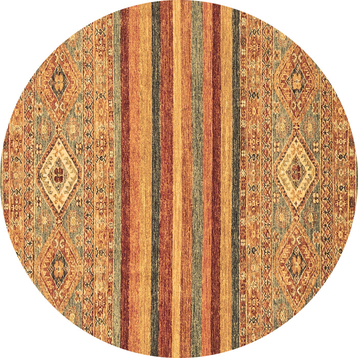 Round Abstract Brown Modern Rug, abs2480brn