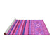 Sideview of Machine Washable Abstract Purple Modern Area Rugs, wshabs2480pur