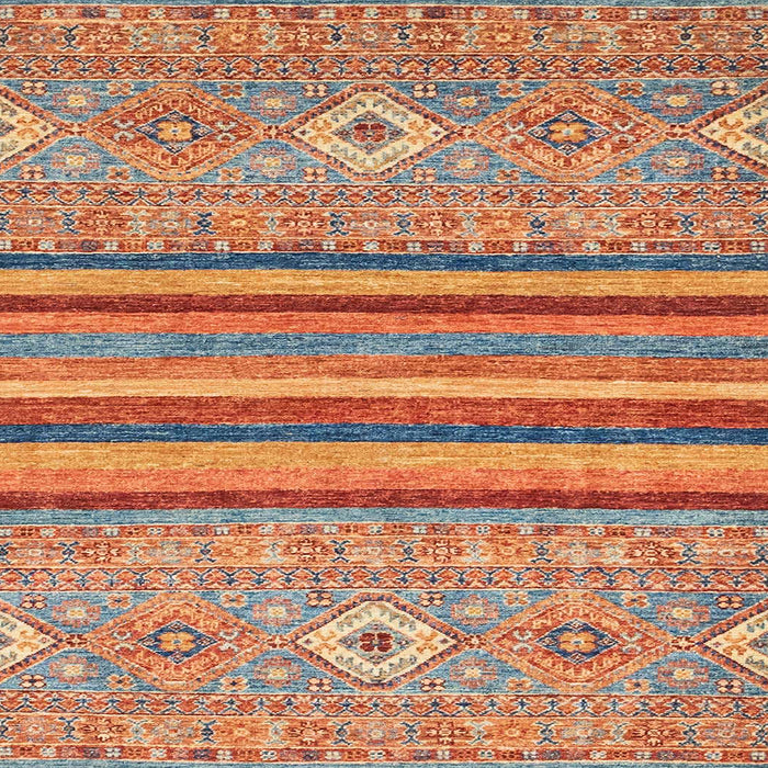 Square Machine Washable Abstract Light Copper Gold Rug, wshabs2480