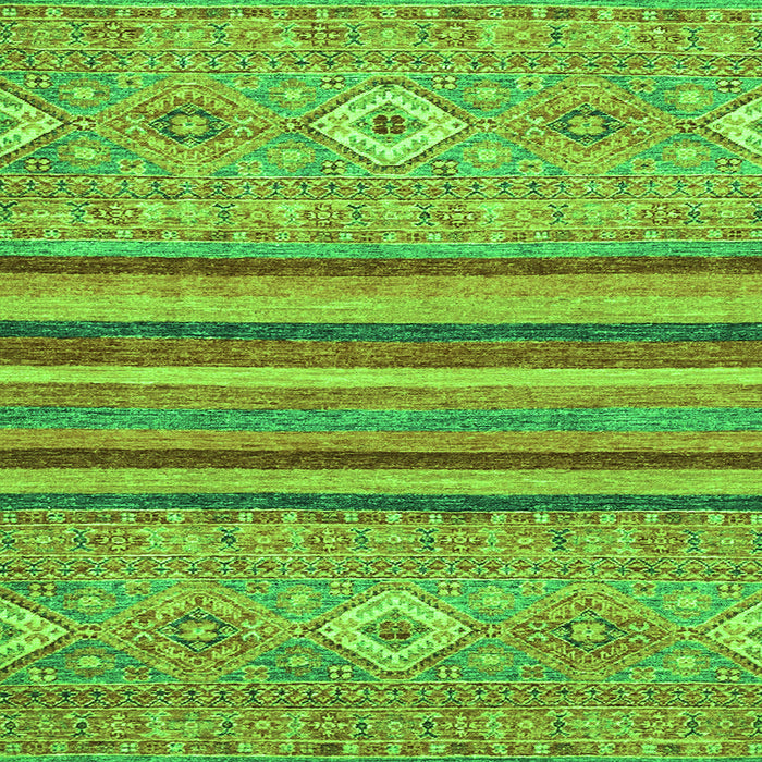 Square Abstract Green Modern Rug, abs2480grn