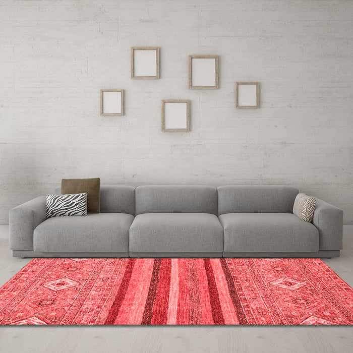Modern Red Washable Rugs