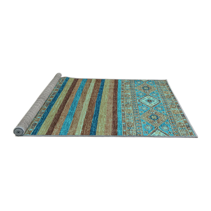 Sideview of Machine Washable Abstract Light Blue Modern Rug, wshabs2480lblu