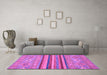 Machine Washable Abstract Purple Modern Area Rugs in a Living Room, wshabs2480pur