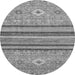 Round Abstract Gray Modern Rug, abs2480gry