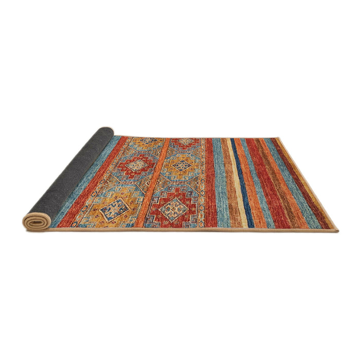 Sideview of Abstract Camel Brown Modern Rug, abs2481