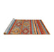 Sideview of Machine Washable Abstract Camel Brown Rug, wshabs2481