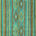 Square Machine Washable Abstract Turquoise Modern Area Rugs, wshabs2481turq