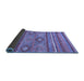 Sideview of Abstract Blue Modern Rug, abs2481blu