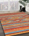 Machine Washable Abstract Camel Brown Rug in a Family Room, wshabs2481