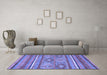 Machine Washable Abstract Blue Modern Rug in a Living Room, wshabs2481blu