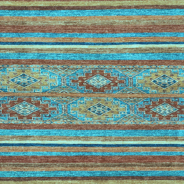 Square Machine Washable Abstract Light Blue Modern Rug, wshabs2481lblu