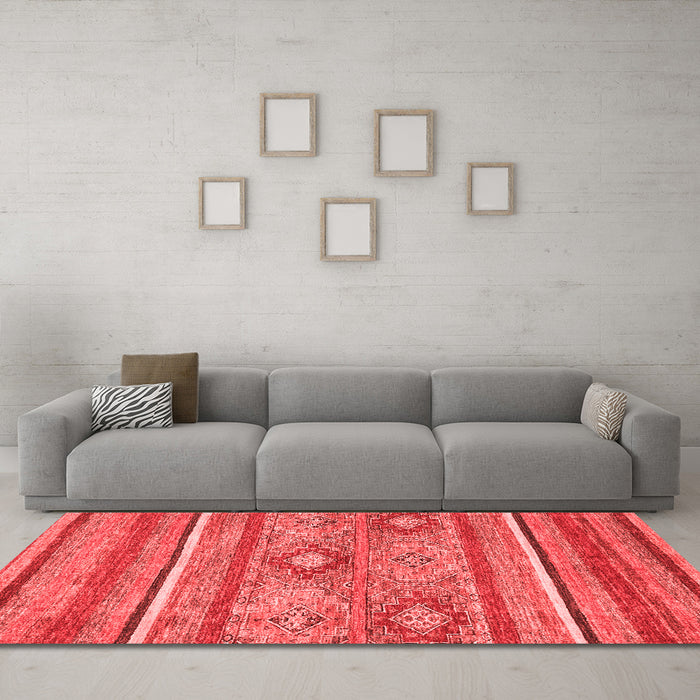 Modern Red Washable Rugs