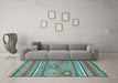 Machine Washable Abstract Light Blue Modern Rug in a Living Room, wshabs2481lblu