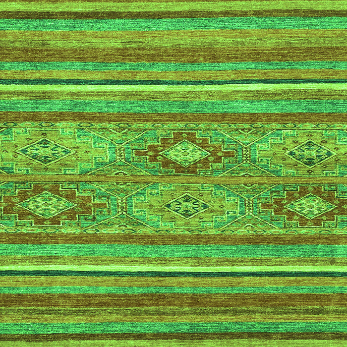 Square Machine Washable Abstract Green Modern Area Rugs, wshabs2481grn