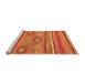 Sideview of Machine Washable Abstract Orange Modern Area Rugs, wshabs2481org