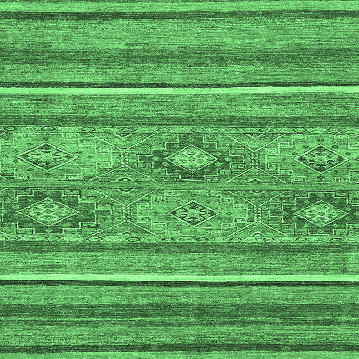 Square Machine Washable Abstract Emerald Green Modern Area Rugs, wshabs2481emgrn