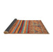 Sideview of Abstract Light Copper Gold Modern Rug, abs2482