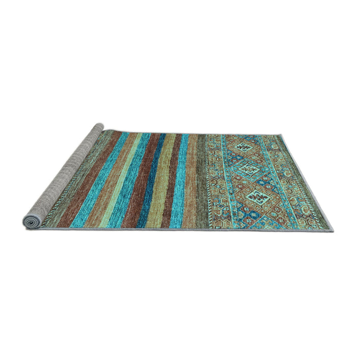 Sideview of Machine Washable Abstract Light Blue Modern Rug, wshabs2482lblu