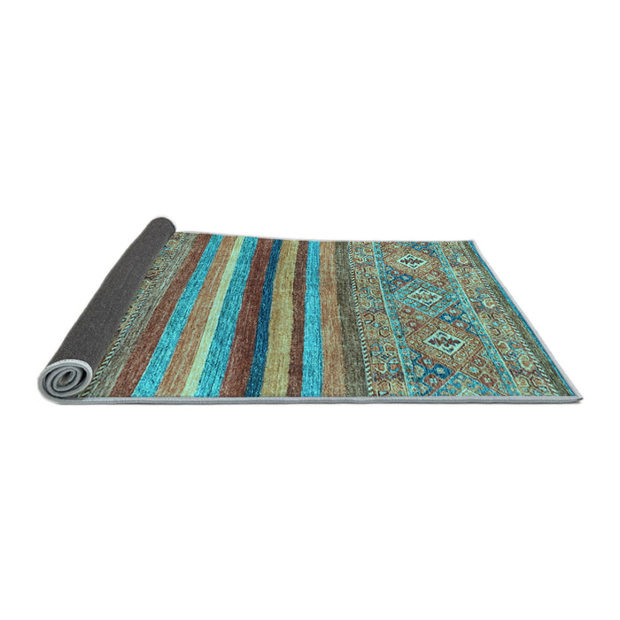 Sideview of Abstract Light Blue Modern Rug, abs2482lblu