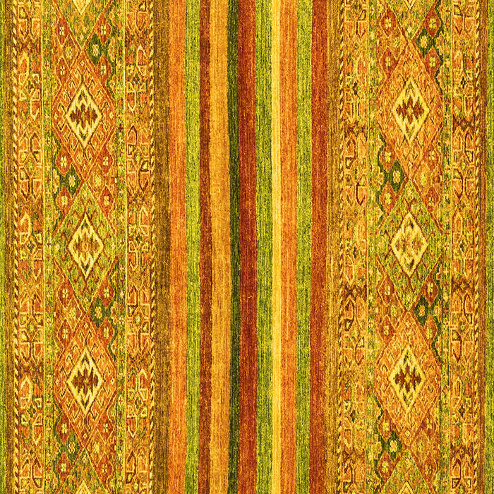 Square Abstract Yellow Modern Rug, abs2482yw