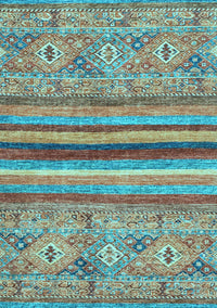 Abstract Light Blue Modern Rug, abs2482lblu