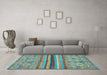 Machine Washable Abstract Light Blue Modern Rug in a Living Room, wshabs2482lblu