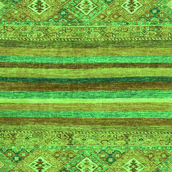 Machine Washable Abstract Green Modern Area Rugs, wshabs2482grn