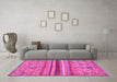 Machine Washable Abstract Pink Modern Rug in a Living Room, wshabs2482pnk