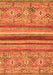 Machine Washable Abstract Orange Modern Area Rugs, wshabs2482org