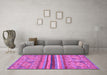 Machine Washable Abstract Purple Modern Area Rugs in a Living Room, wshabs2482pur