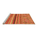 Sideview of Machine Washable Abstract Orange Modern Area Rugs, wshabs2482org