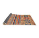 Sideview of Abstract Light Copper Gold Modern Rug, abs2483