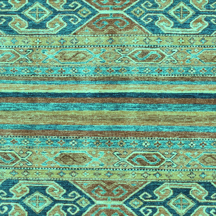 Machine Washable Abstract Turquoise Modern Area Rugs, wshabs2483turq