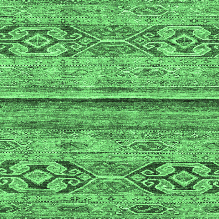 Square Machine Washable Abstract Emerald Green Modern Area Rugs, wshabs2483emgrn