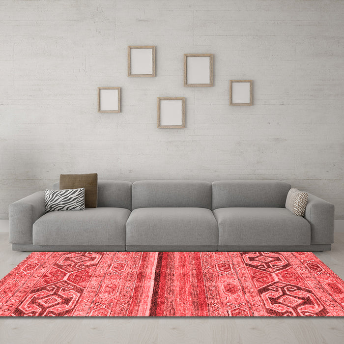 Modern Red Washable Rugs