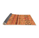 Sideview of Abstract Orange Modern Rug, abs2483org