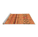 Sideview of Machine Washable Abstract Orange Modern Area Rugs, wshabs2483org