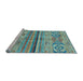 Sideview of Machine Washable Abstract Light Blue Modern Rug, wshabs2483lblu