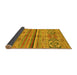 Sideview of Abstract Yellow Modern Rug, abs2483yw