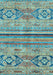 Machine Washable Abstract Light Blue Modern Rug, wshabs2483lblu