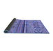 Sideview of Abstract Blue Modern Rug, abs2483blu