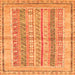 Square Abstract Orange Modern Rug, abs2484org