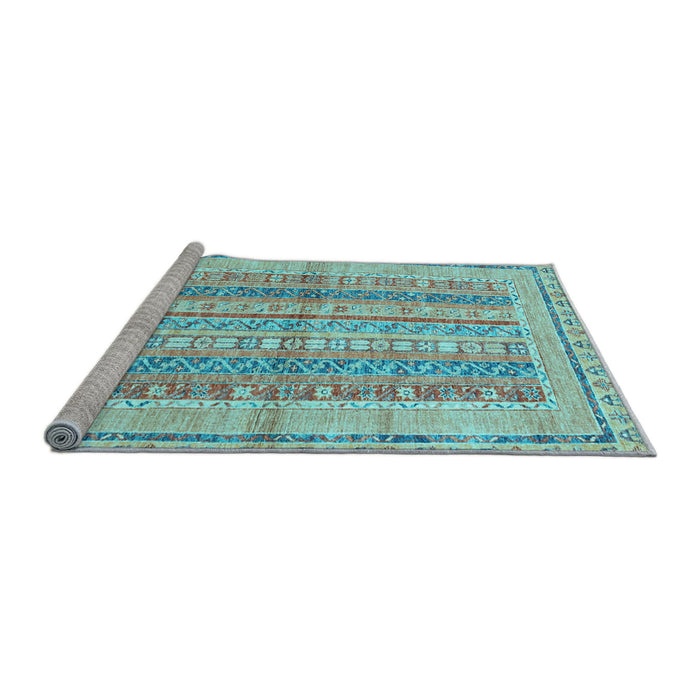 Sideview of Machine Washable Abstract Light Blue Modern Rug, wshabs2484lblu