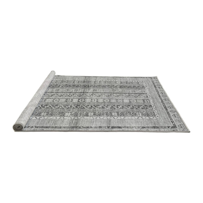 Sideview of Machine Washable Abstract Gray Modern Rug, wshabs2484gry
