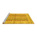 Sideview of Machine Washable Abstract Yellow Modern Rug, wshabs2484yw