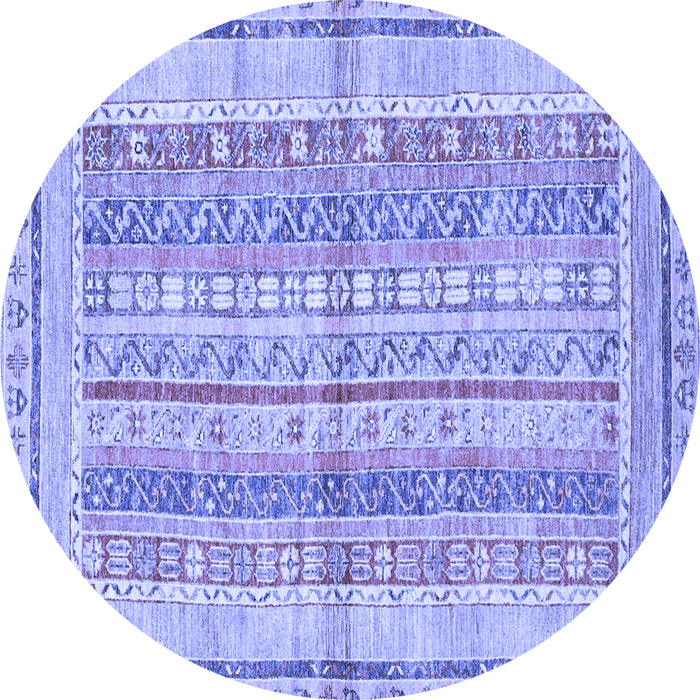 Round Machine Washable Abstract Blue Modern Rug, wshabs2484blu