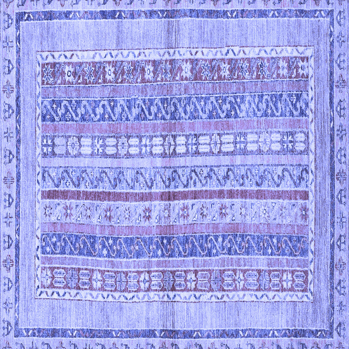 Square Abstract Blue Modern Rug, abs2484blu